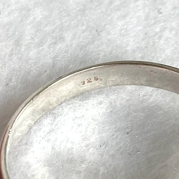 Sterling Silver 925 Round Pink Rose Quartz Cabochon Split Shank Ring Size 8.5 - Picture 9 of 16